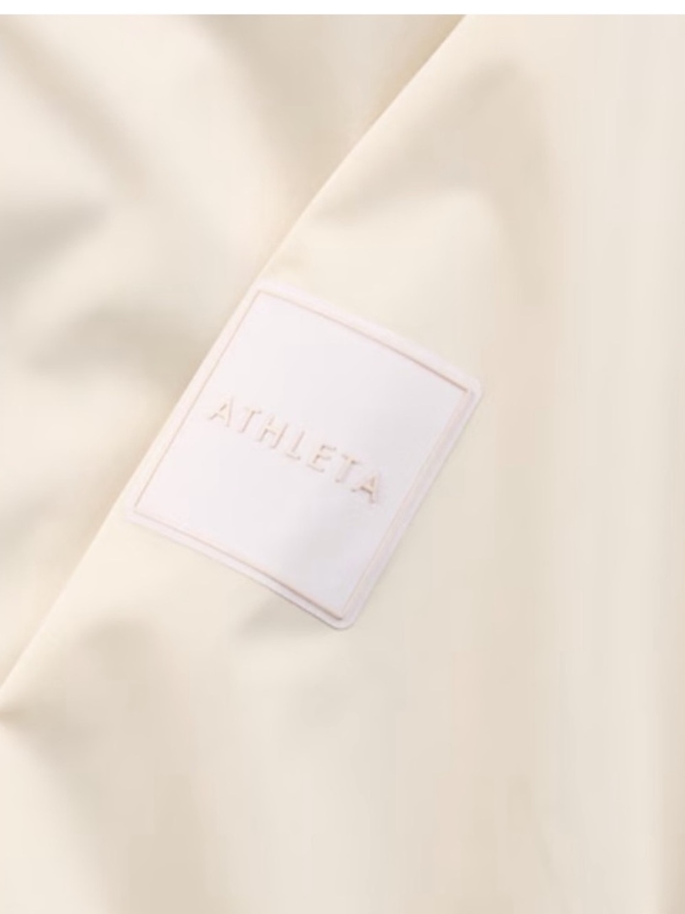 Athleta Bone Cream Satin Flex Bomber Jacket Size S Insulated - Picture 5 of 12